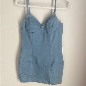Windsor Blue Bustier Fitted Mini Dress